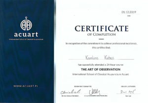 certyfikat sztuka obserwacji